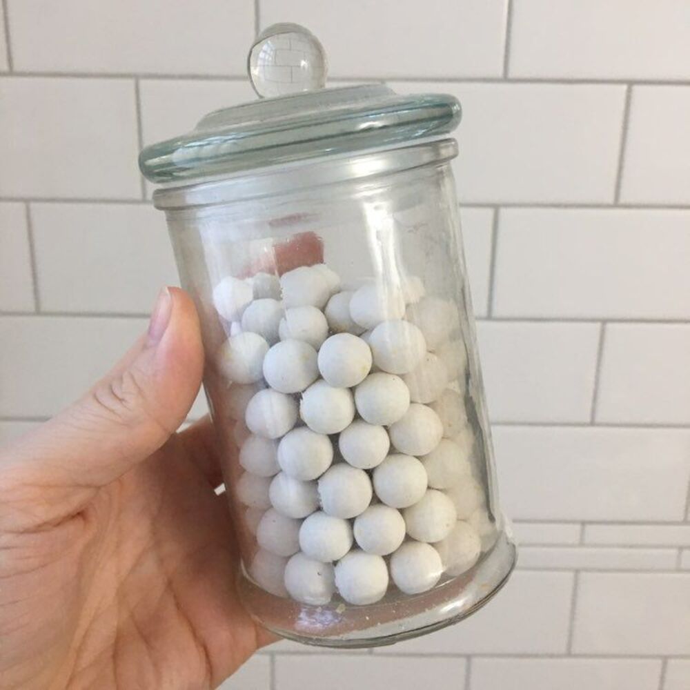 Pie Weights And Glass Apothecary Jar